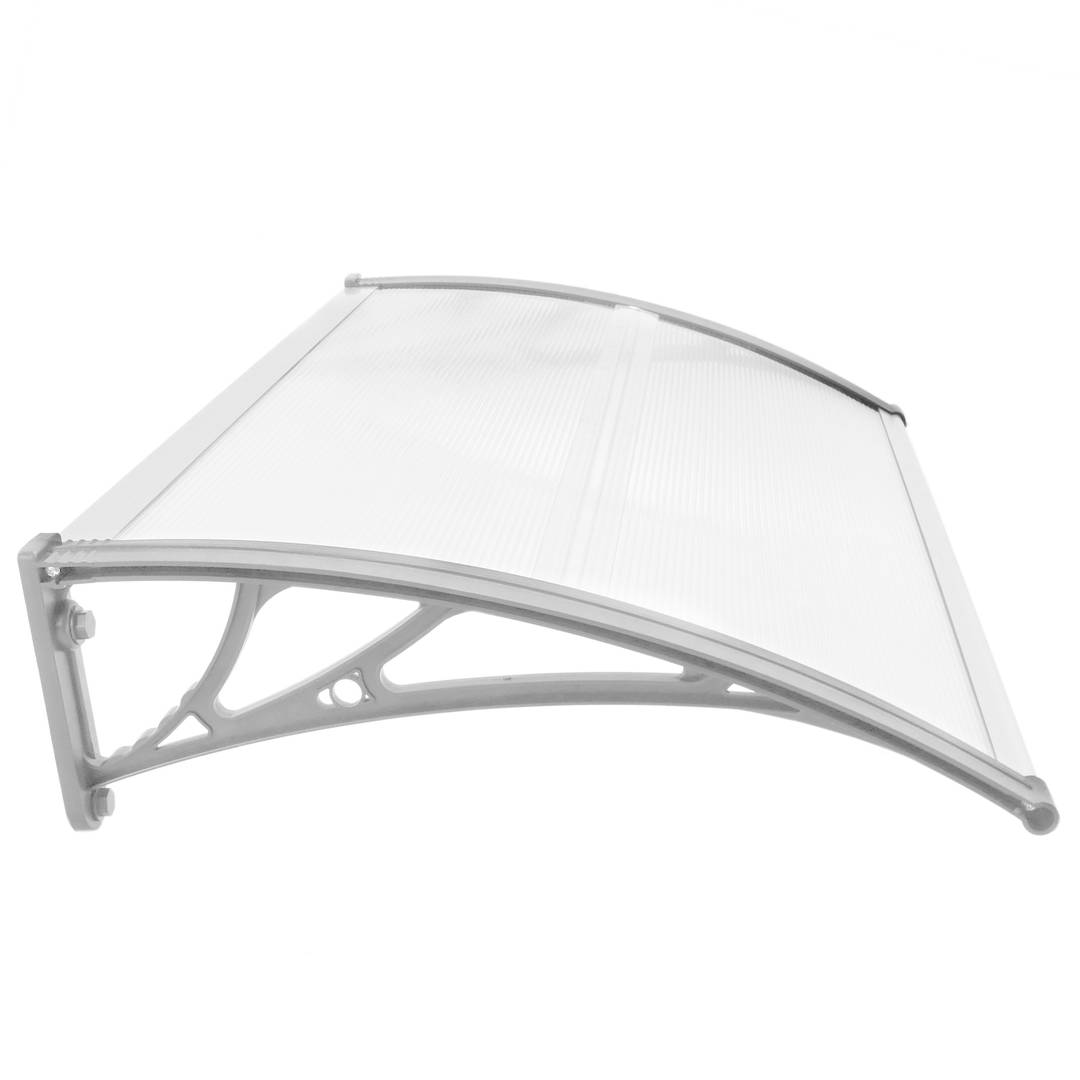 Teulada de protecció 120x60cm Marquesina per a portes i finestres gris