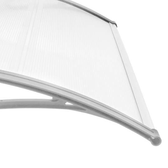 Teulada de protecció 120x60cm Marquesina per a portes i finestres gris