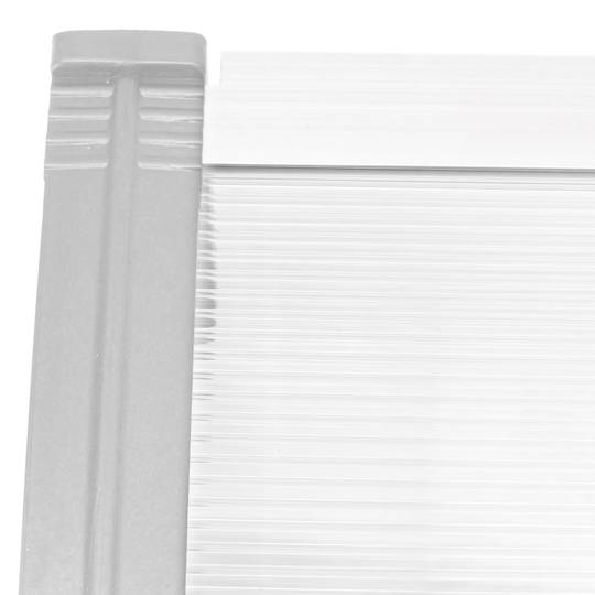 Teulada de protecció 120x60cm Marquesina per a portes i finestres gris