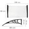 Canopy awning for door and window 100x80cm Patio cover shelter black