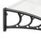 Auvent de porte et fenêtres 120x80cm Marquise solaire abri banne entrée protection noir