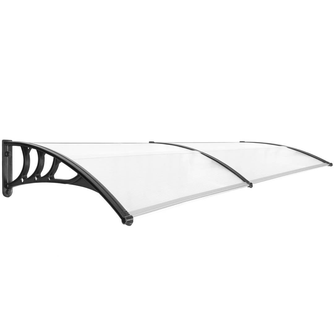 300x80cm beschermend dak Markttent voor deuren en ramen zwart