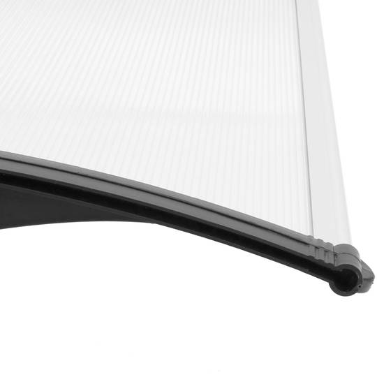 300x80cm beschermend dak Markttent voor deuren en ramen zwart