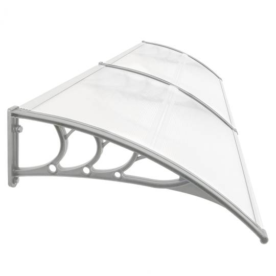 Beschermkap 240x80cm Veranda voor deuren en ramen grijs