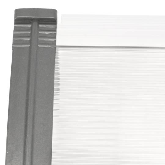 Beschermkap 240x80cm Veranda voor deuren en ramen grijs
