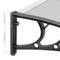 Auvent de porte et fenêtres 150x90cm Marquise solaire abri banne entrée protection noir