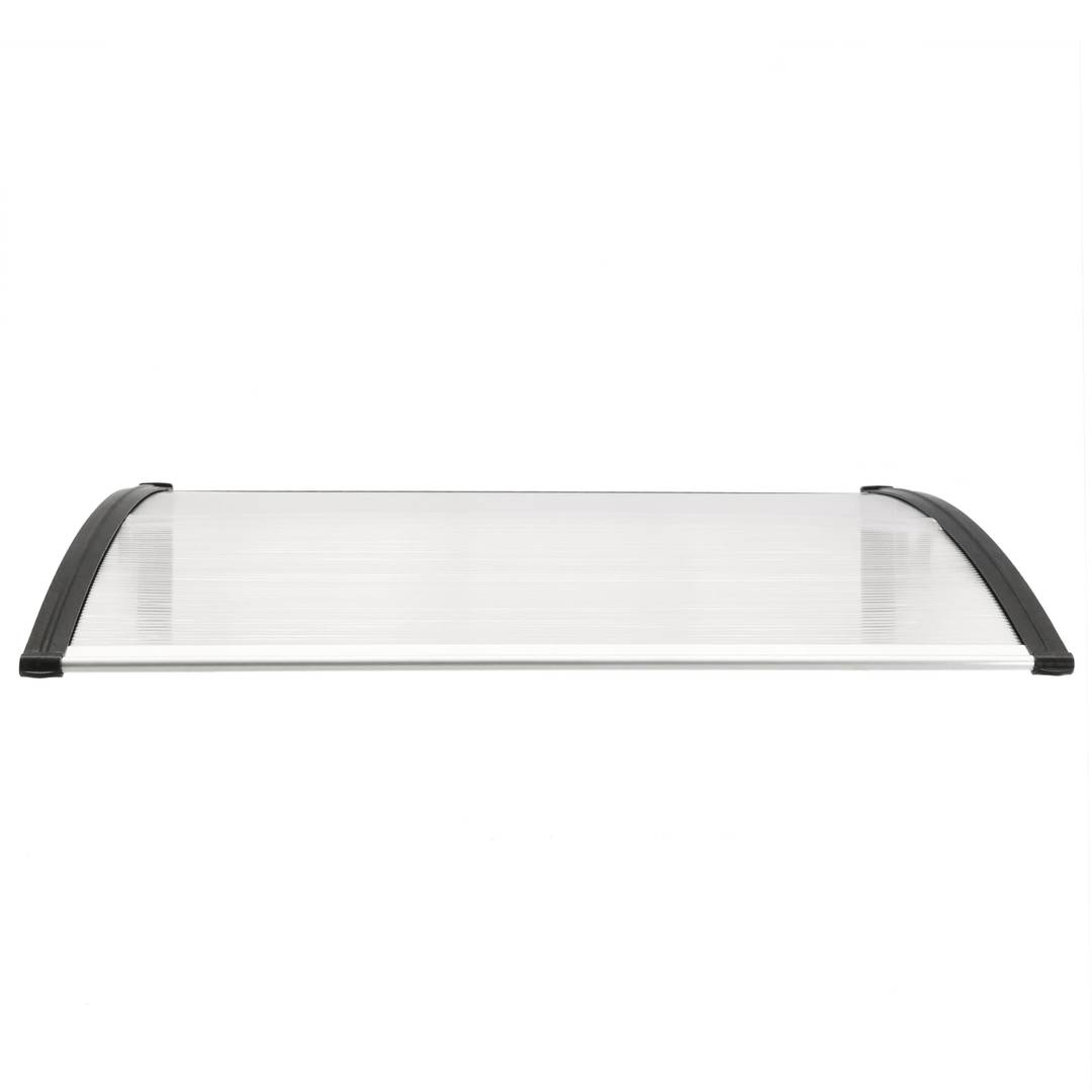 Auvent de porte et fenêtres 150x90cm Marquise solaire abri banne entrée protection noir