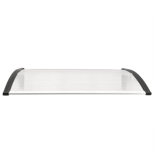 Auvent de porte et fenêtres 150x90cm Marquise solaire abri banne entrée protection noir