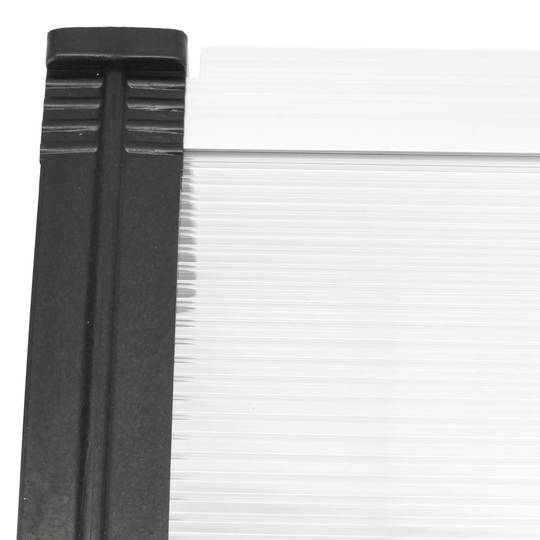 Auvent de porte et fenêtres 150x90cm Marquise solaire abri banne entrée protection noir