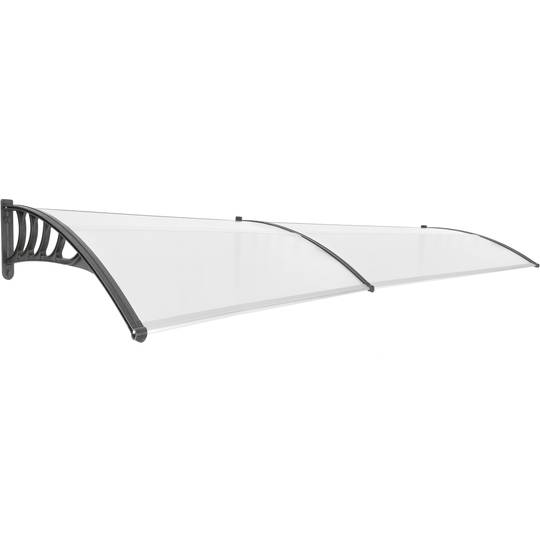 Canopy awning for door and window 300x90cm Patio cover shelter black