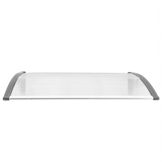 Pensilina 100x90cm in policarbonato per porta o finestra per esterno grigio