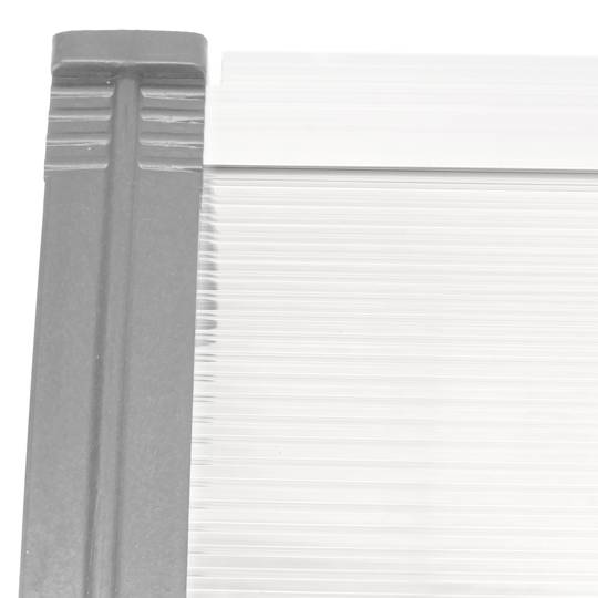 Pensilina 100x90cm in policarbonato per porta o finestra per esterno grigio