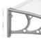 Auvent de porte et fenêtres 200x90cm Marquise solaire abri banne entrée protection gris