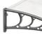 Auvent de porte et fenêtres 200x90cm Marquise solaire abri banne entrée protection gris