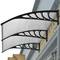 Canopy awning for door and window 150x100cm Patio cover shelter black