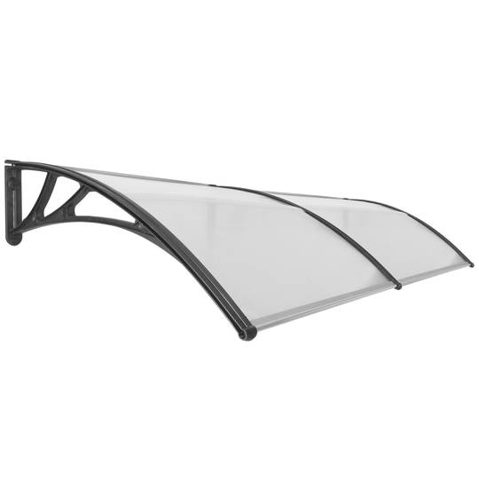 Telhado do proteção 240x100cm Marquesinha para portas e janelas preto