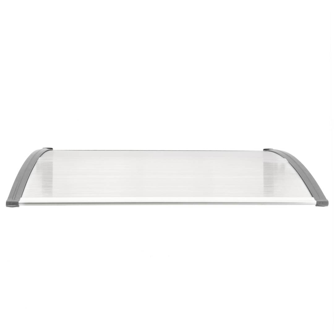 Tejadillo de protección 150x100cm Marquesina para puertas y ventanas gris