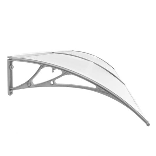 Canopy awning for door and window 200x100cm Patio cover shelter gray