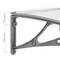Pensilina 240x100cm in policarbonato per porta o finestra per esterno grigio