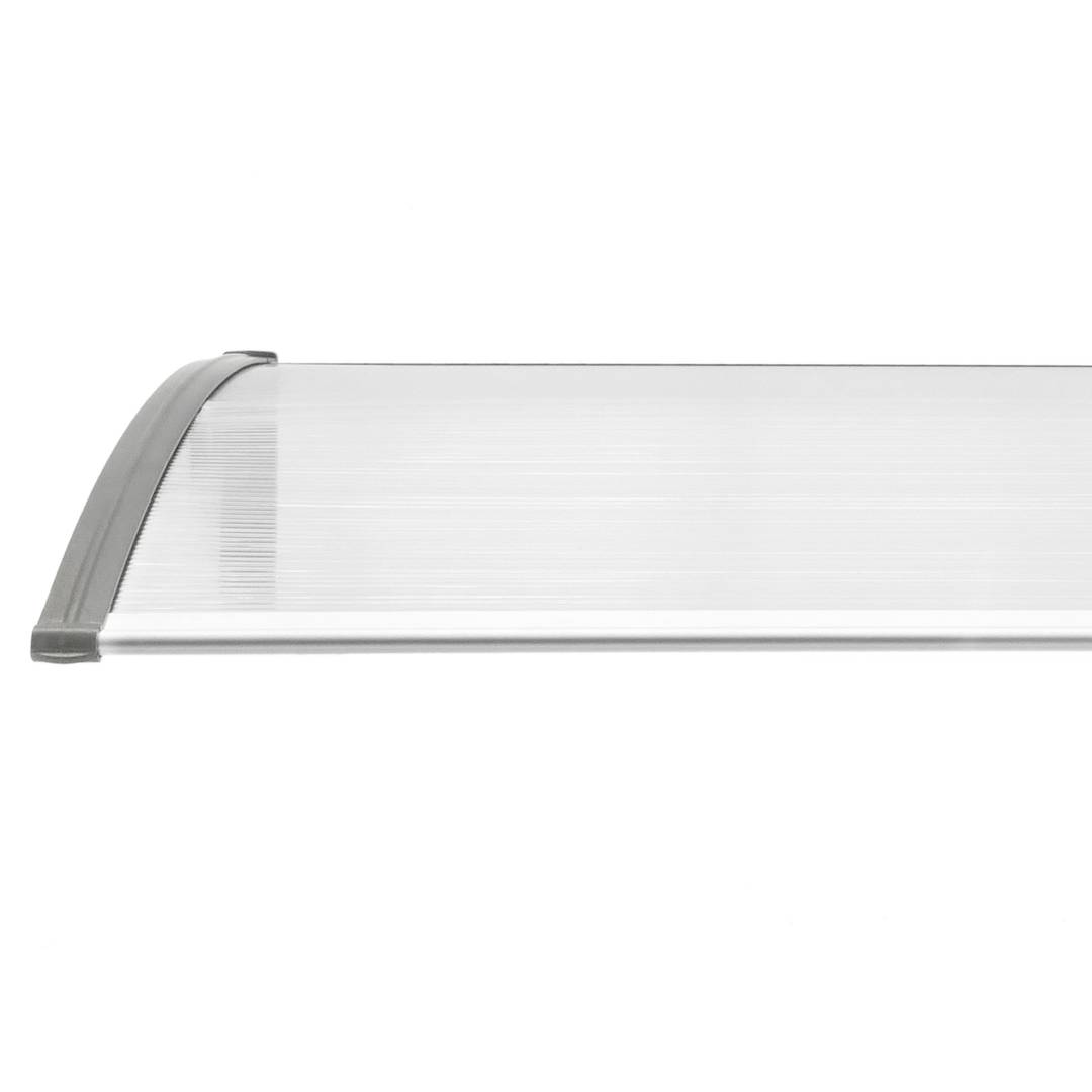 Pensilina 240x100cm in policarbonato per porta o finestra per esterno grigio