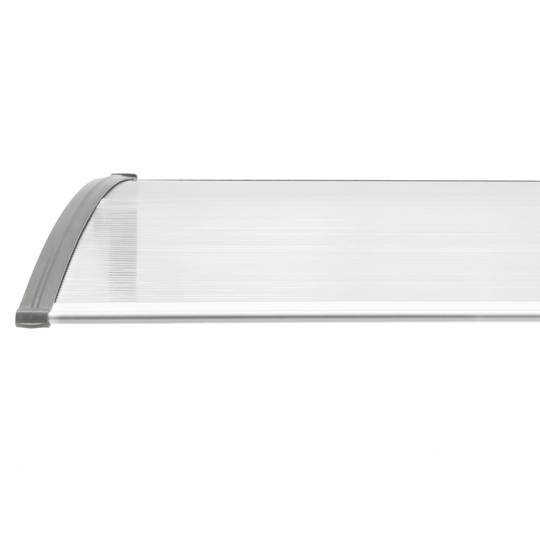 Pensilina 240x100cm in policarbonato per porta o finestra per esterno grigio