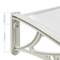 Canopy awning for door and window 80x60 cm transparent. Patio cover shelter with white support