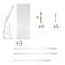 Canopy awning for door and window 80x60 cm transparent. Patio cover shelter with white support