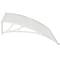 Canopy awning for door and window 80x60 cm transparent. Patio cover shelter with white support