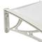 Canopy awning for door and window 80x60 cm transparent. Patio cover shelter with white support