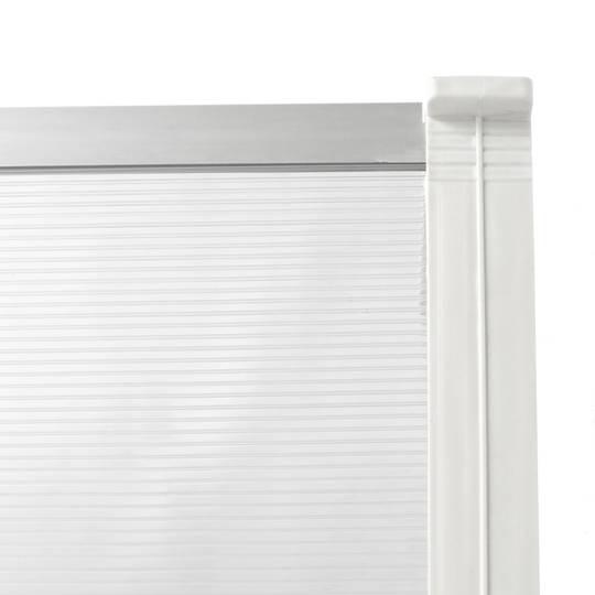 Tejadillo de protección 120 x 80 cm clásico Marquesina para puertas y  ventanas con soporte de acero negro - Hiper Electrón