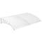 Pensilina 200x80 cm trasparente. Tendone in policarbonato per porte e finestre con supporto bianco