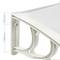 Pensilina 200x80 cm trasparente. Tendone in policarbonato per porte e finestre con supporto bianco