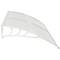 Pensilina 200x80 cm trasparente. Tendone in policarbonato per porte e finestre con supporto bianco
