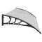 Telhado de proteção 150x80 cm cinza escuro. Marquesinha para portas e janelas com suporte preto