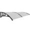Canopy awning for door and window 200x80 cm dark gray. Patio cover shelter with black support