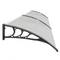 Canopy awning for door and window 200x80 cm dark gray. Patio cover shelter with black support