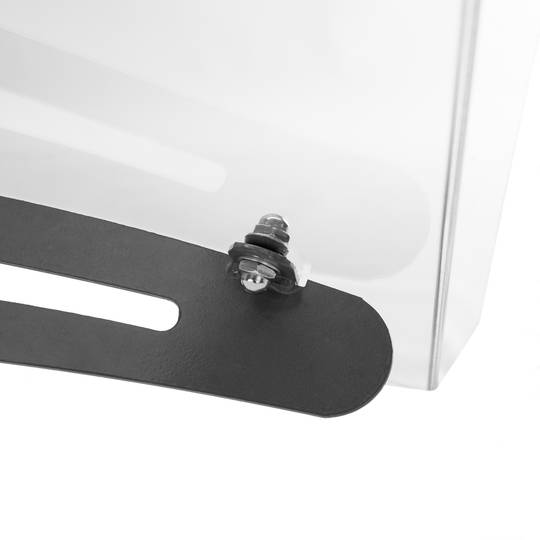 Vordach 100 x 80 cm transparent Türdach Überdachung mit grauer Stahlstütze