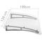Tejadillo de protección 120 x 100 cm transparente Marquesina para puertas  y ventanas con soporte de acero gris