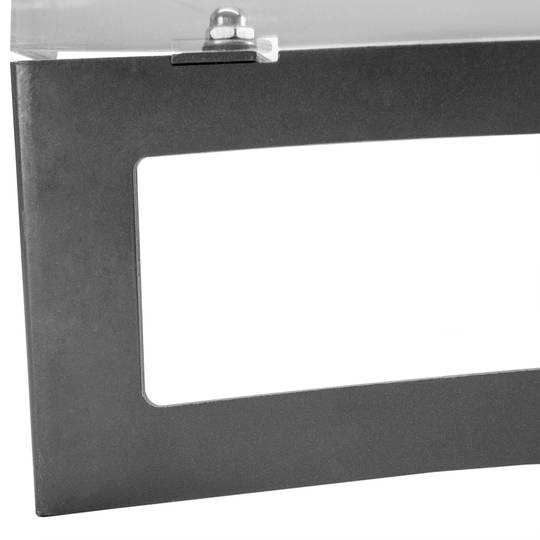 Tejadillo de protección 120 x 100 cm transparente Marquesina para puertas  y ventanas con soporte de acero gris