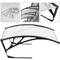 Protective canopy compatible with lawnmowers, 77 x 103 cm, transparent. Canopy with black bracket for floor or wall mounting.