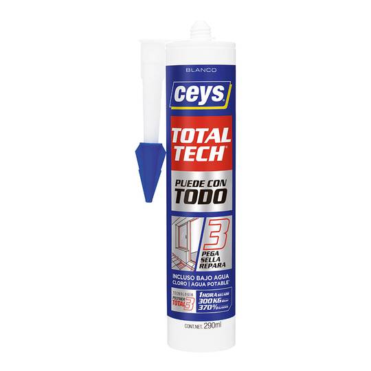 Adesivo total tech bianco da 290 ml Ceys 507216