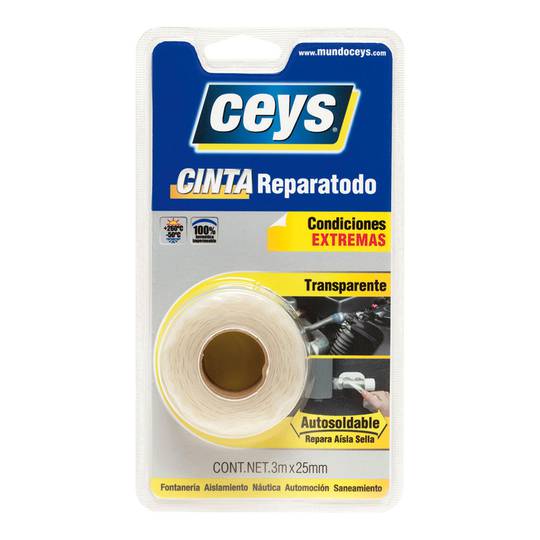 Cinta reparatodo transparente 3m x 25mm Ceys 507703