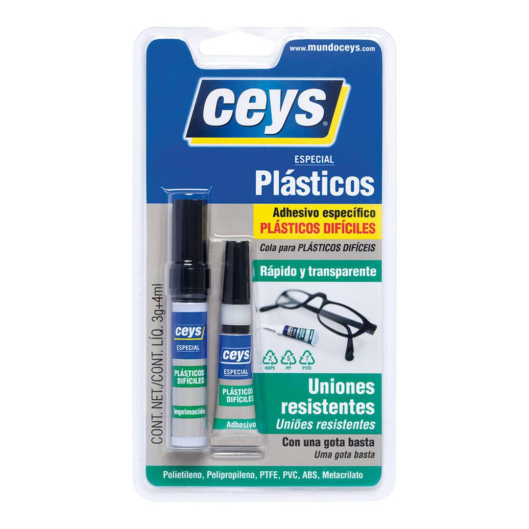Adesivo speciale per plastiche difficili 3g+4ml Ceys 504114