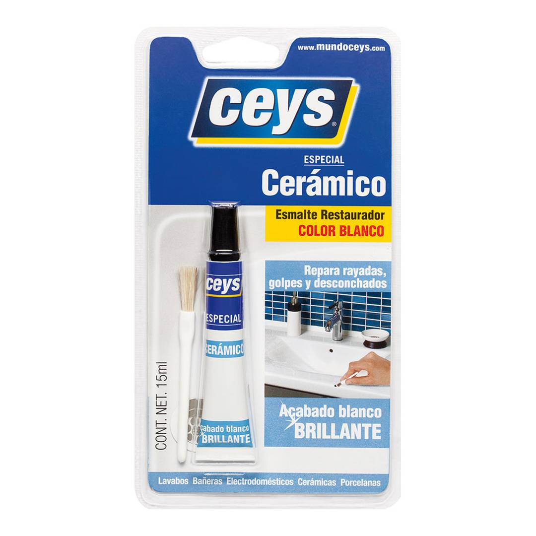 Émail de restauration spécial céramique avec finition blanc brillant 15 ml Ceys 505101
