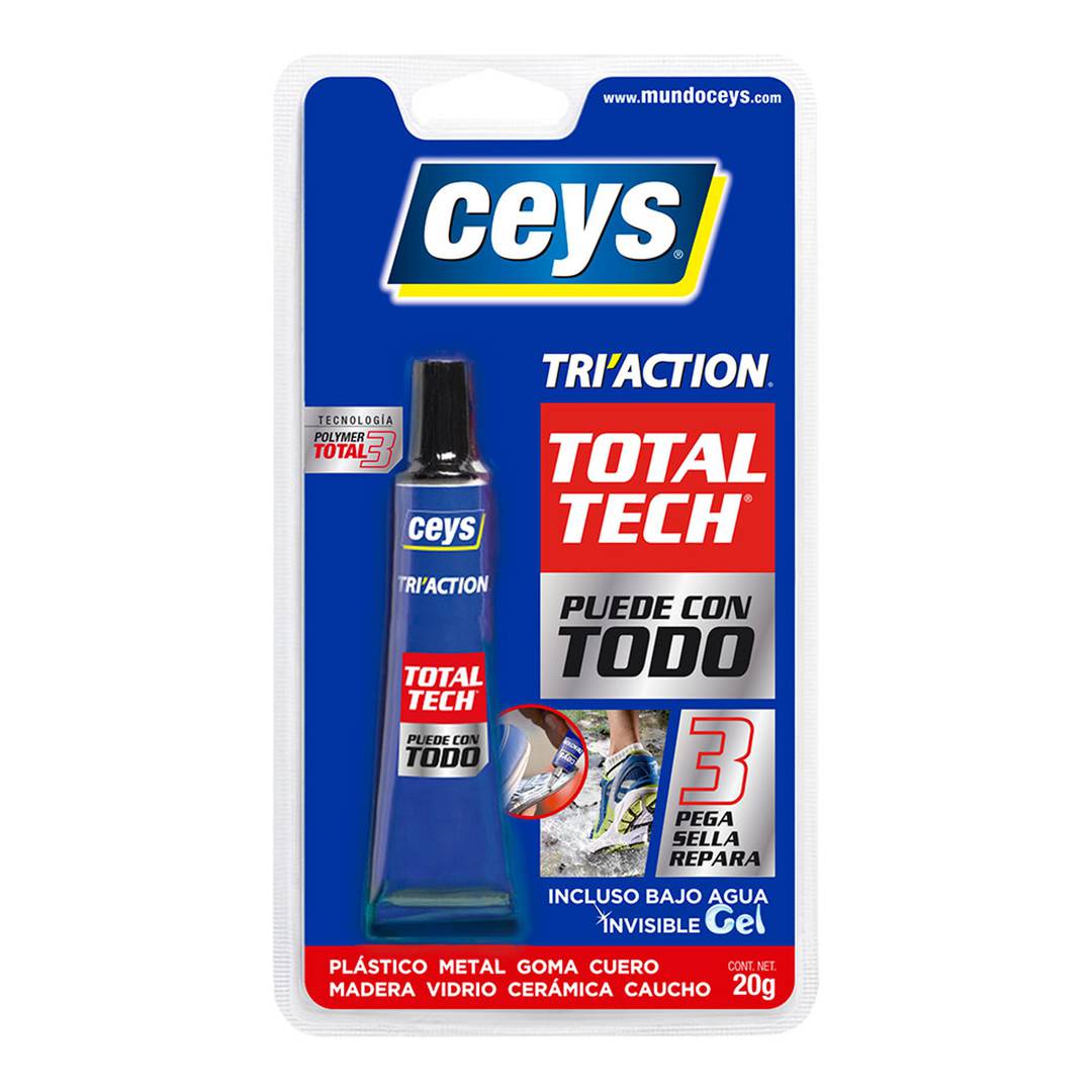 Total Tech triple action lijmpasta verzegelt en repareert 20g Ceys 507219