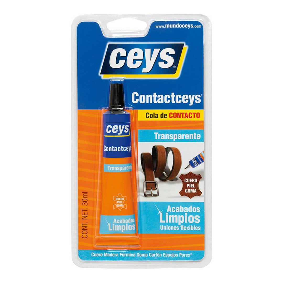 Cola de contacto super resistente transparente 30ml Ceys 503601