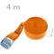 Lot de 4 sangles d'arrimage avec boucle de 4m x 25mm 250Kg, Couleur orange