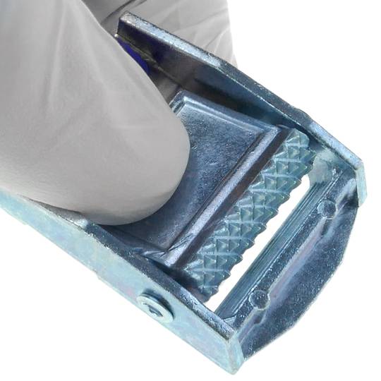 Confezione di 4 cinghie di fissaggio con fibbia 4m x 25mm 250kg, Colore blu