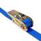 Pack of 4 Ratchet lashing straps 2.5m x 25mm 800 Kg, Color blue