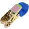Pack of 4 Ratchet lashing straps 2.5m x 25mm 800 Kg, Color blue